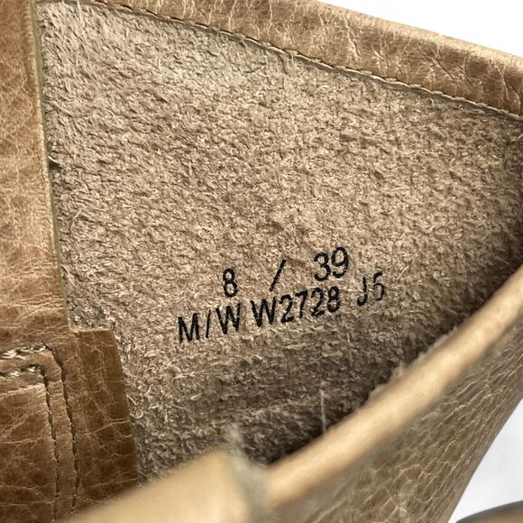 Women's Tan Heeled Boots - Picture 6 of 8